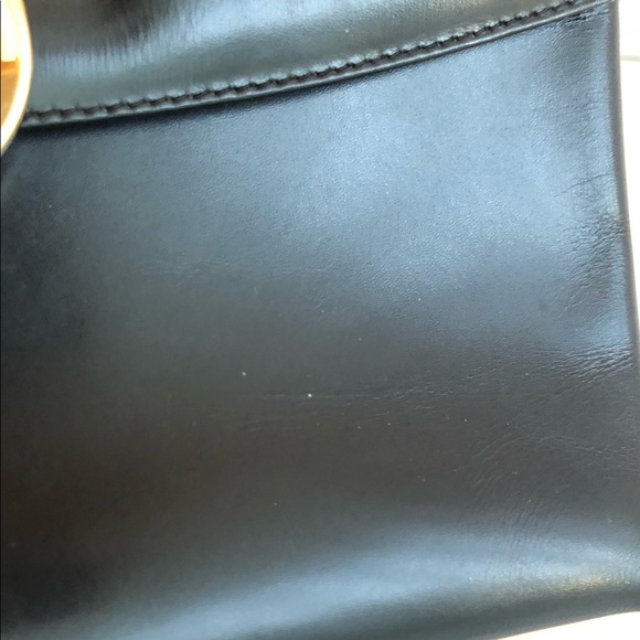 Authentic Salvatore Ferragamo Gancini Leather Bag, Black - Picture 13 of 14